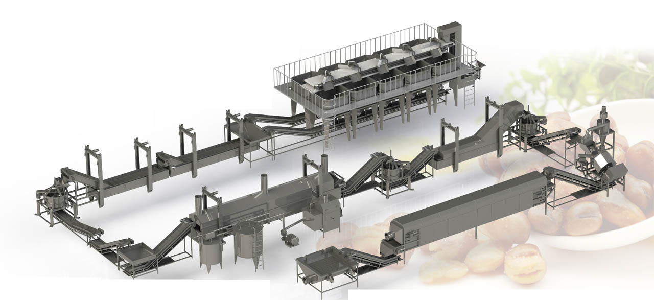 坚果类油炸生产线